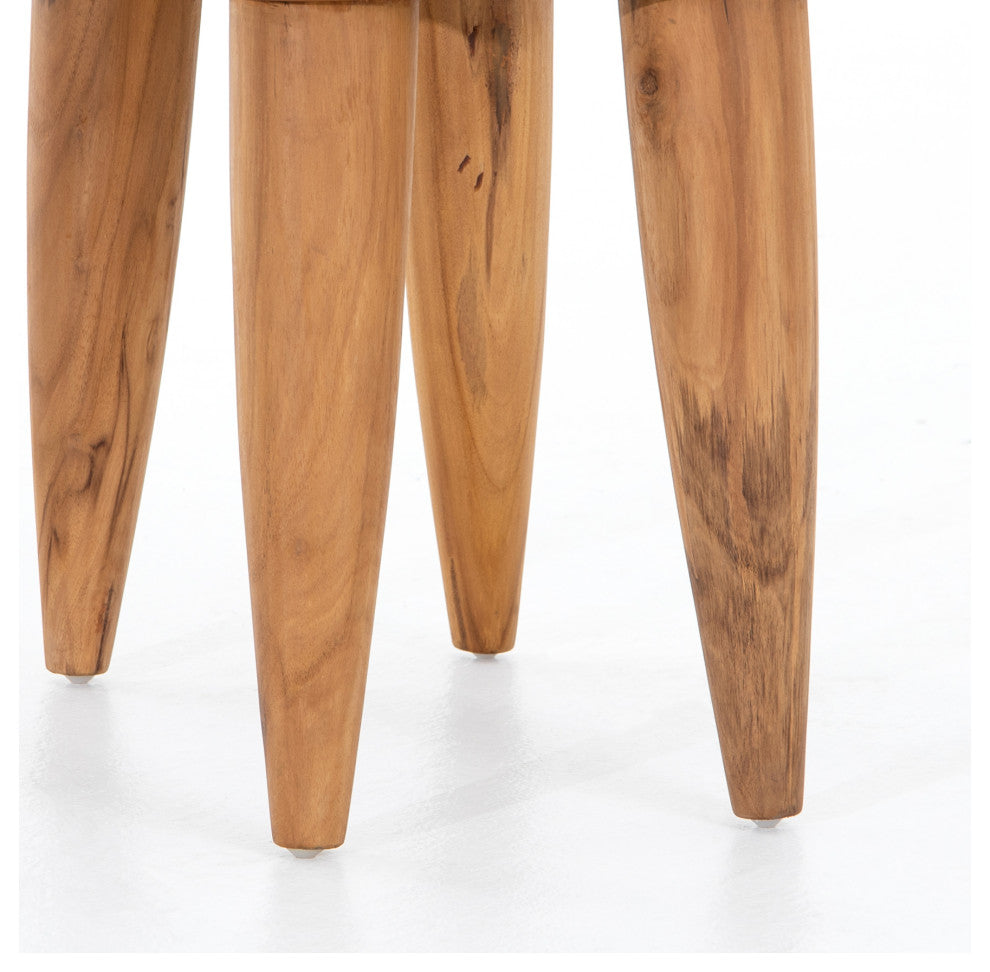 Zuri Outdoor Stool Aged Natural Teak