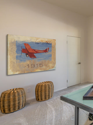 "Vintage Plane 1915" Painting Print on Wrapped Canvas