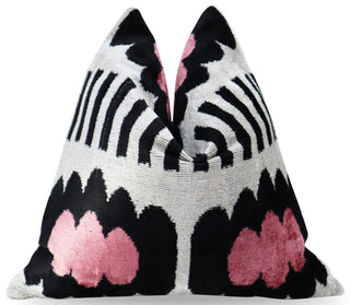 Canvello Pink Black White Pillows With Decorative Cover 16"x16"