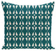 Geo-Craze Geometric Print Pillow, Teal, 26"x26"