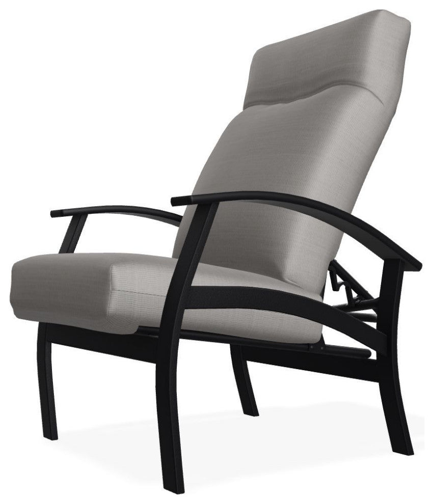 Belle Isle Cushion Outdoor Adjustable Back Chair, Tabloid Cloud/Black