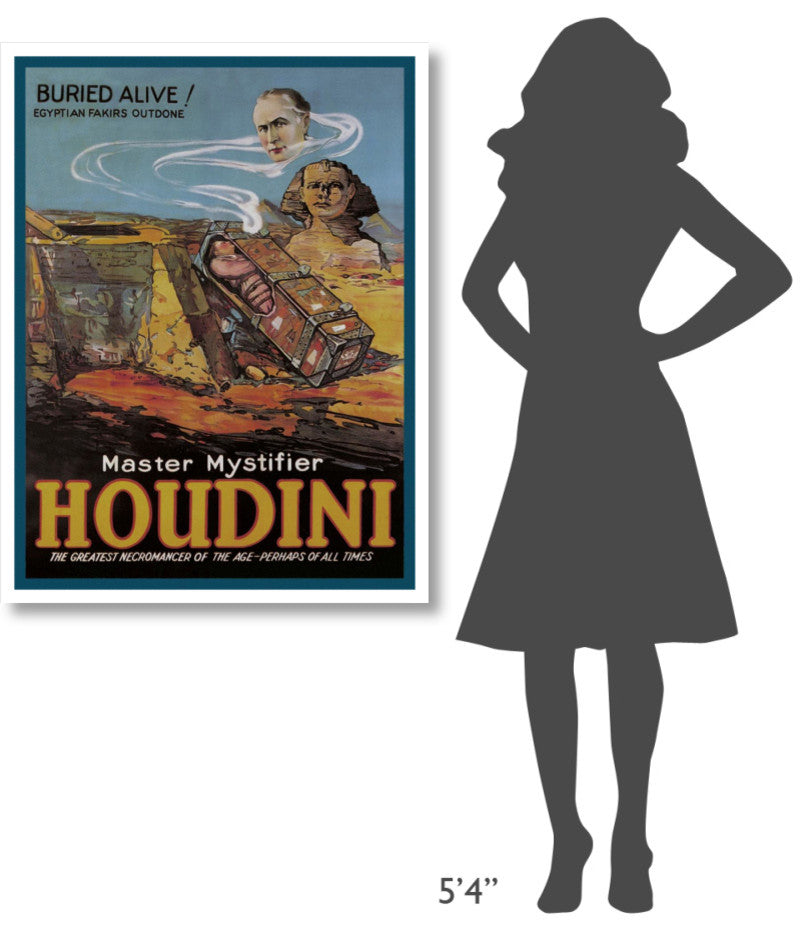 "Magicians: Literary Digest: Houdini Buried Alive" Print, 32"x42"