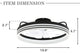 20" Low Profile Reversible Ceiling fan 6-Speed Dimmable Remote and APP Control, Black