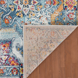 Alessana Nieve Orange Bordered Area Rug, 2'x3'
