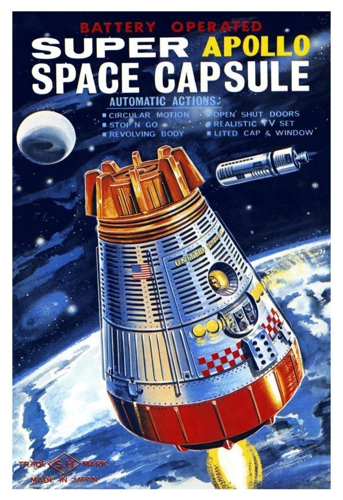 "Battery Operated Super Apollo Space Capsule" Print by Retrorocket, 22"x32"