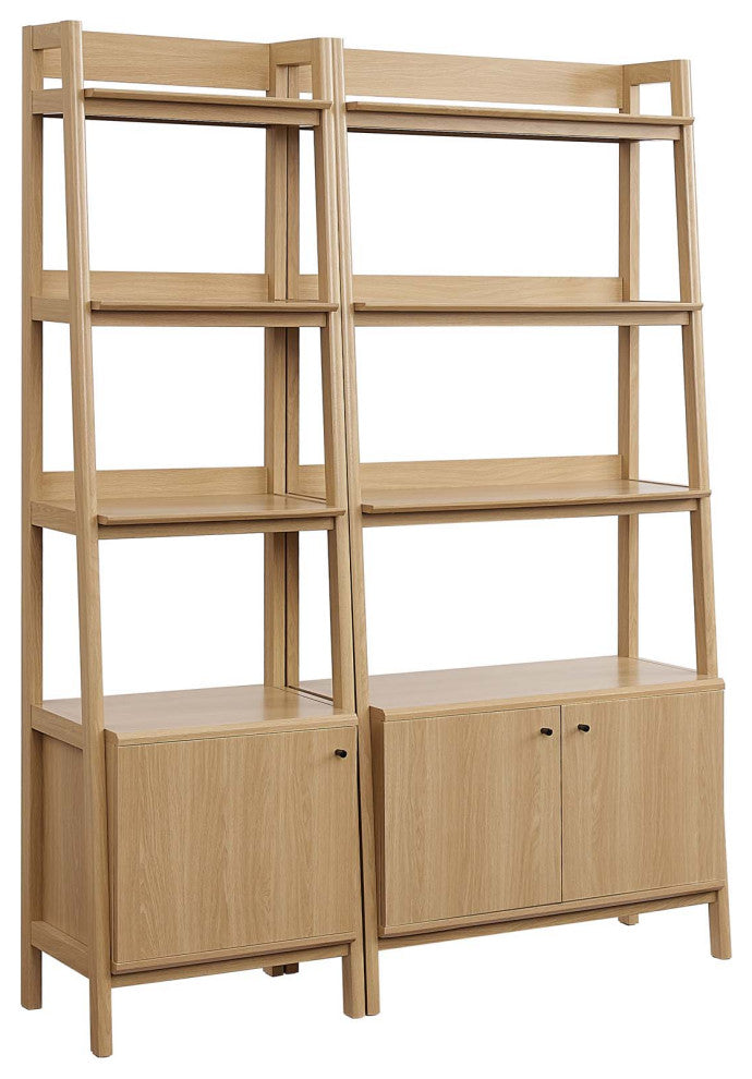 Bixby Wood Bookshelves, Set of 2, Oak