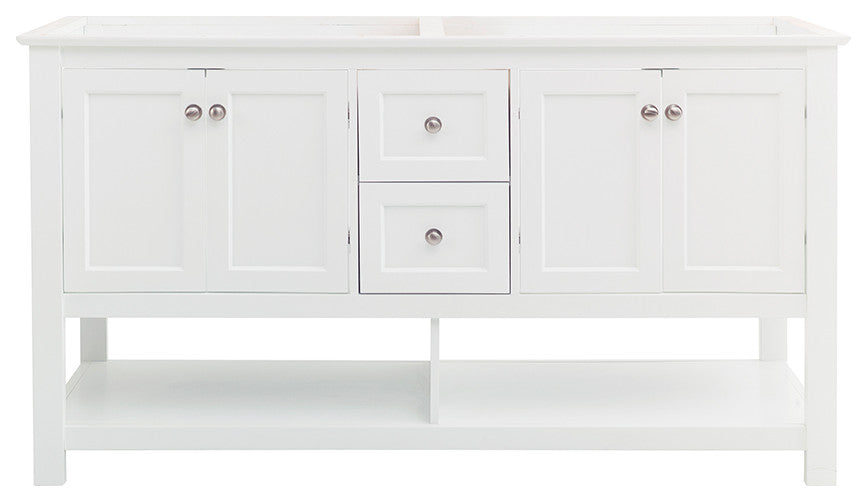 Fresca Manchester 60" White Double Sink Cabinet