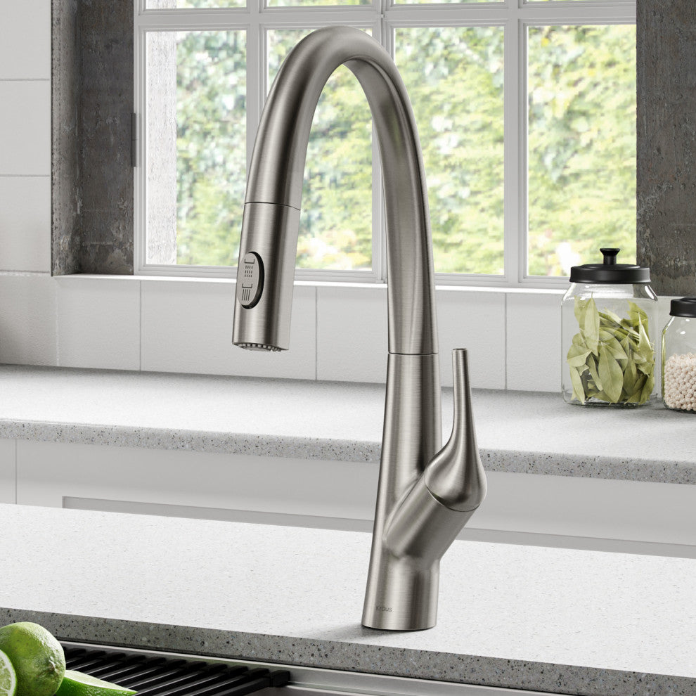 Arqo M 2-Function Pull-Down 1-Handle 1-Hole Kitchen Faucet, Spot Free Stainless