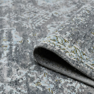 Naomi Teri Silver Knotted Wool Area Rug, 8'x10'