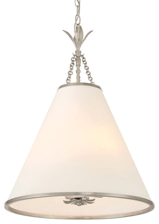 Crystorama Lighting Group 564 Broche 4 Light 18"W Pendant - Antique Silver