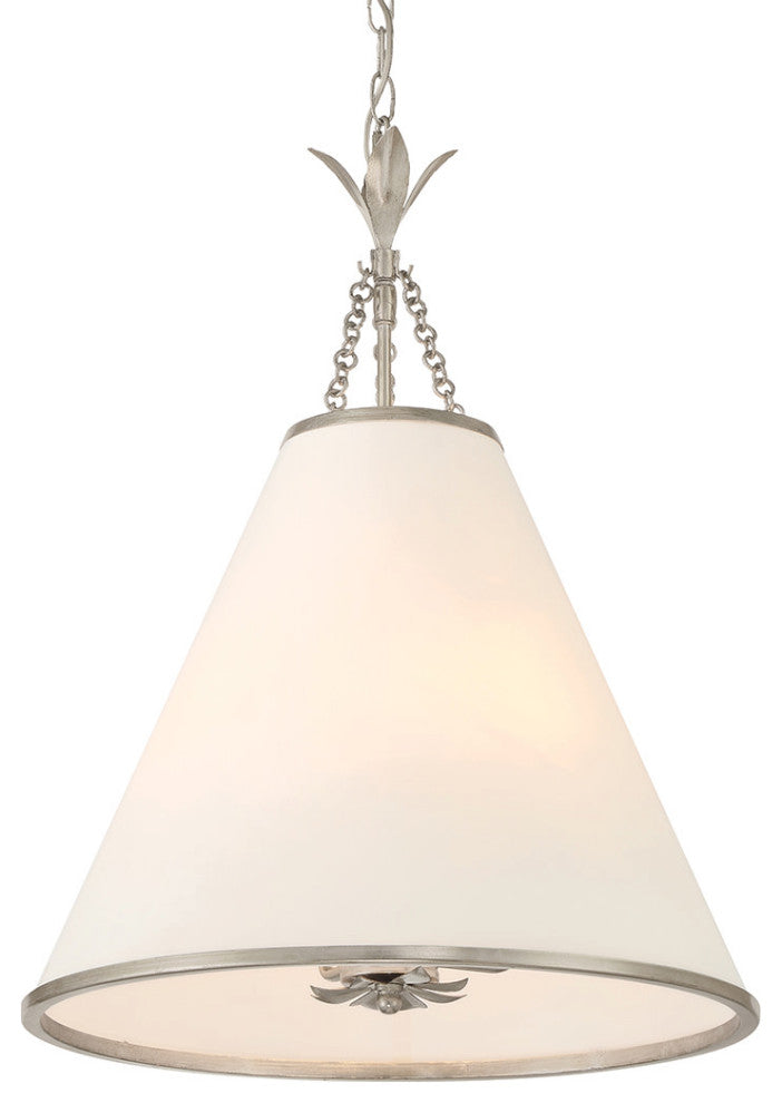 Crystorama Lighting Group 564 Broche 4 Light 18"W Pendant - Antique Silver