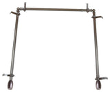 Julie Multi Angle Ceiling Rod 66-120", Cocoa, Three Sided