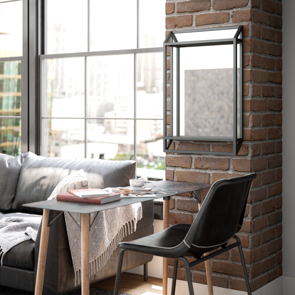 Kenroy 60682BL Mirror, Ryker Collection, Matte Black Finish