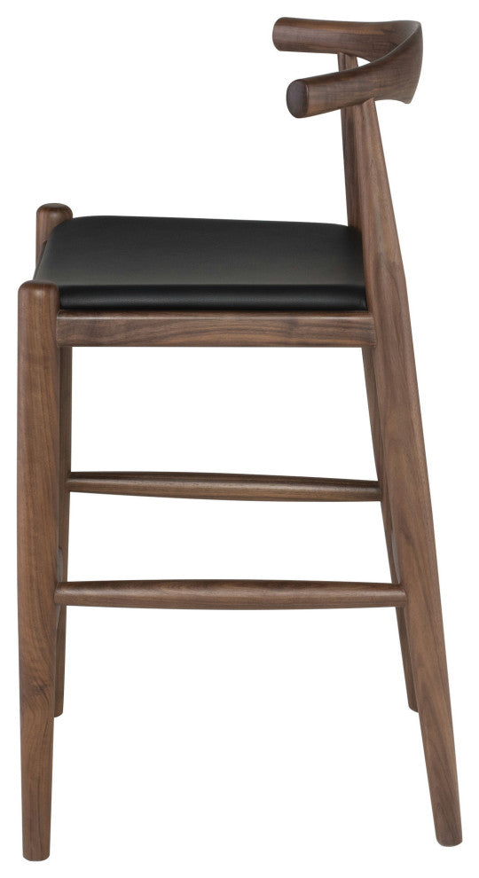 Maja Counter Stool, Walnut/Black