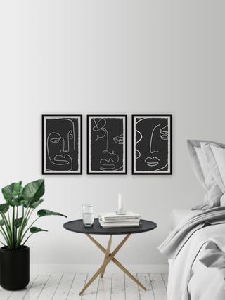 Future Beauties Triptych, Set of 3, 12x18 Panels