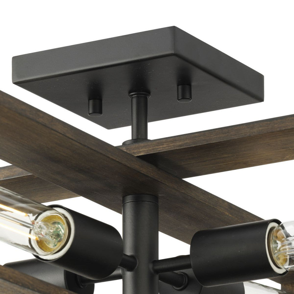 Boundary Collection 24" 4-Lt Semi-Flush Mount Light, Matte Black