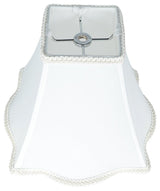 Scalloped Box Lamp Shade, 4x10x8", Off White