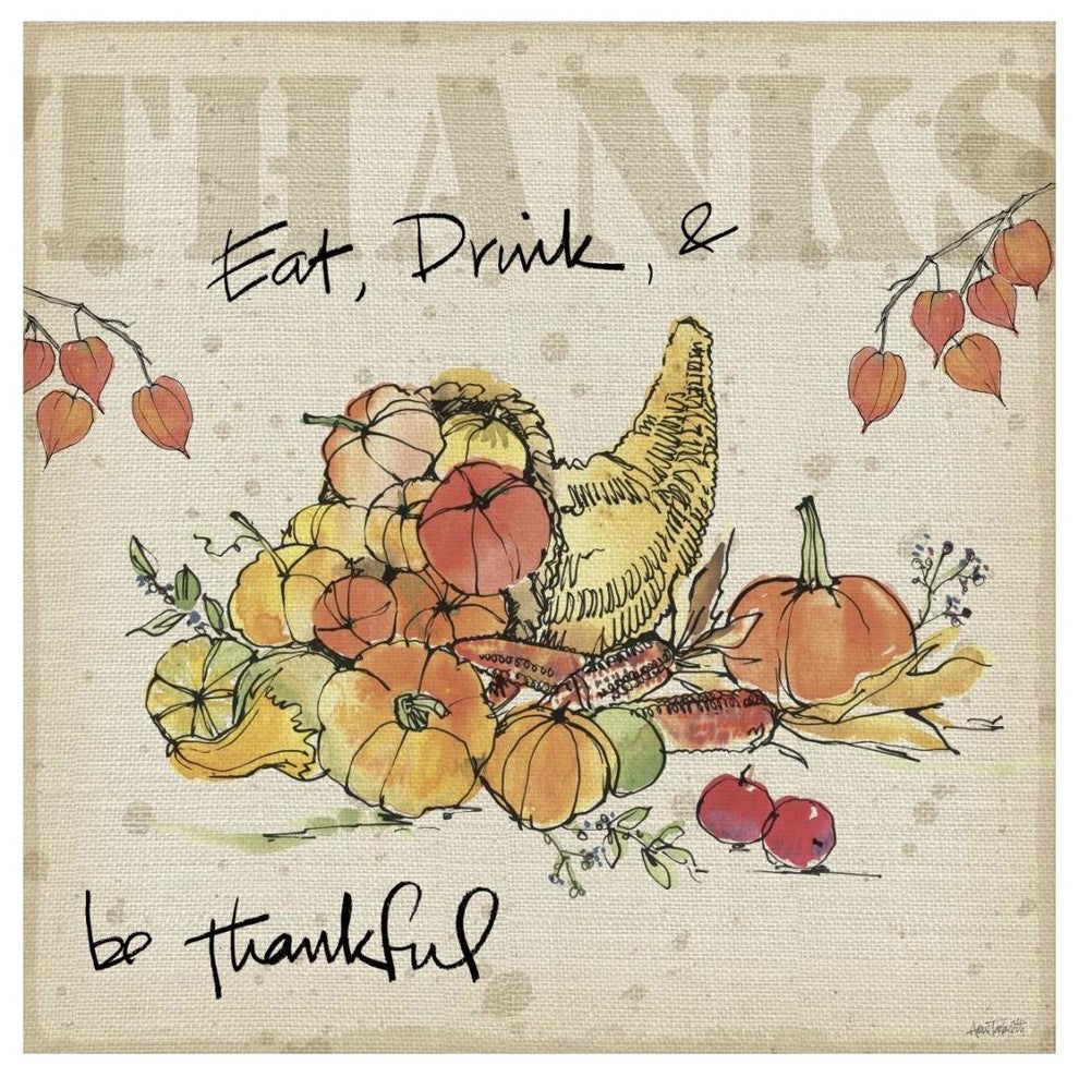 "Be Thankful III" Digital Paper Print by Anne Tavoletti, 20"x20"