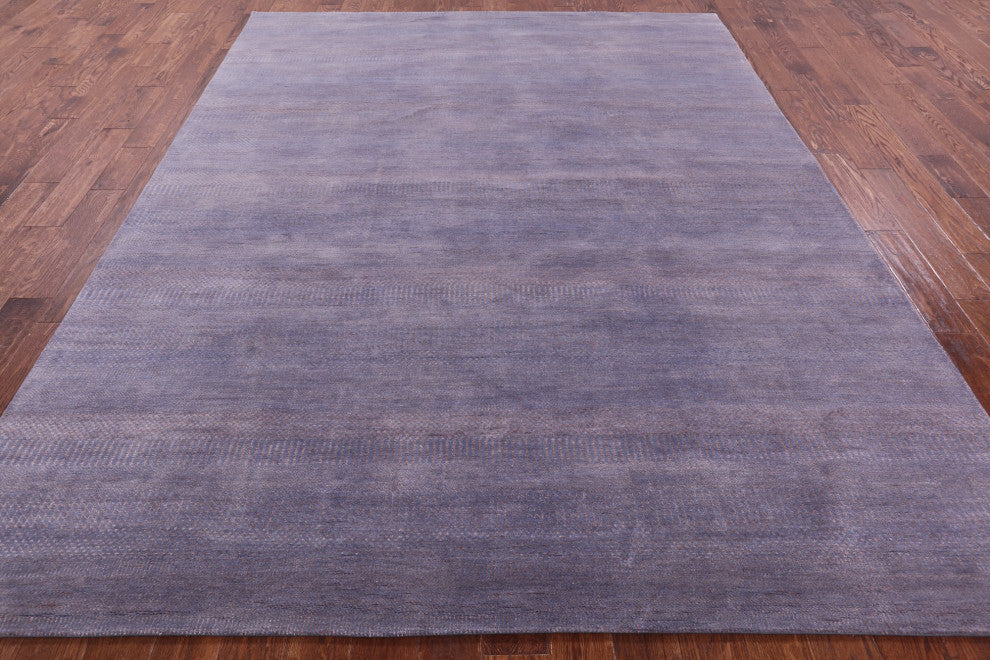 Wool and Silk Handmade Savannah Grass Rug 8' 1" X 10' 3" Q11436