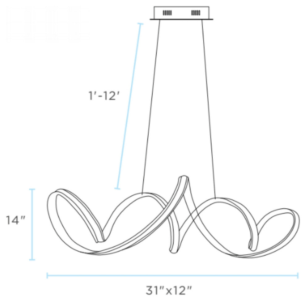 Seville Dimmable Integrated LED Chandelier, Gold, Without Smart Dimmer