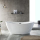 Acrylic Freestanding Oval Bathtub With Drain and Overflow Cover, 67"