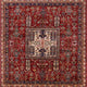 Ahgly Company Indoor Square Mid-Century Modern Area Rugs, 3' Square
