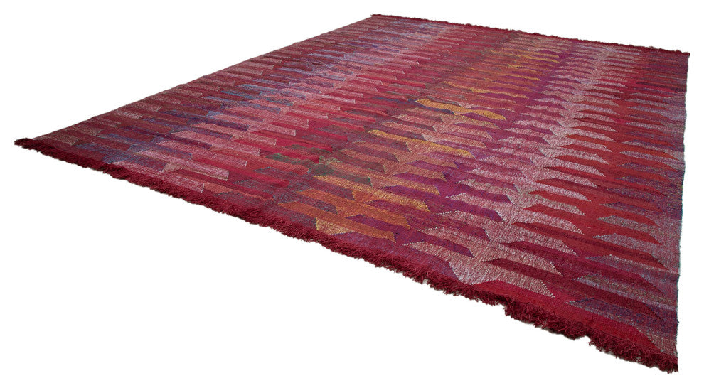 Rug N Carpet - Handwoven Turkish 13' 1'' x 16' 5'' Flatweave Wool Kilim Rug