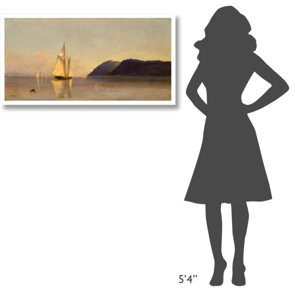 "Boats on the Hudson, ca. 1874-1878" Print by Francis Augustus Silva, 42"x22"