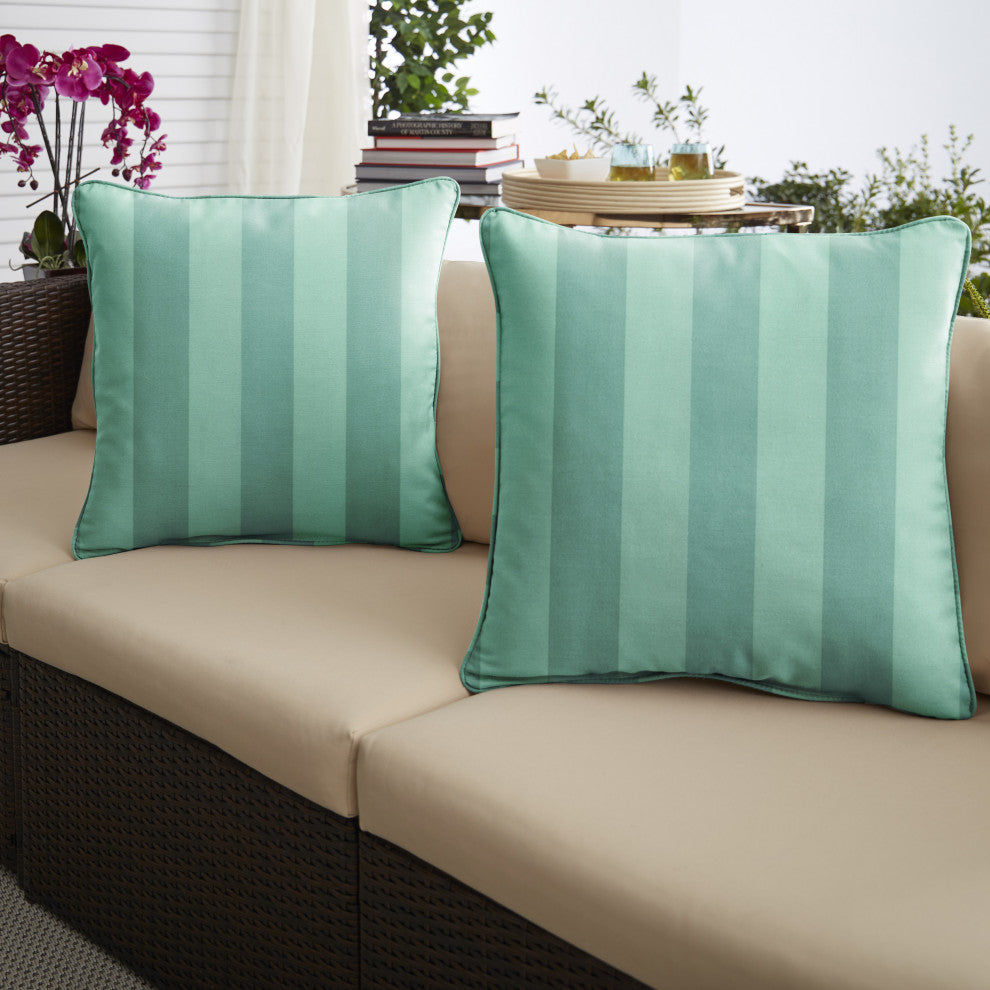 Sorra Home Preview Lagoon Corded Pillow, Set of 2, 24"x24"x6"