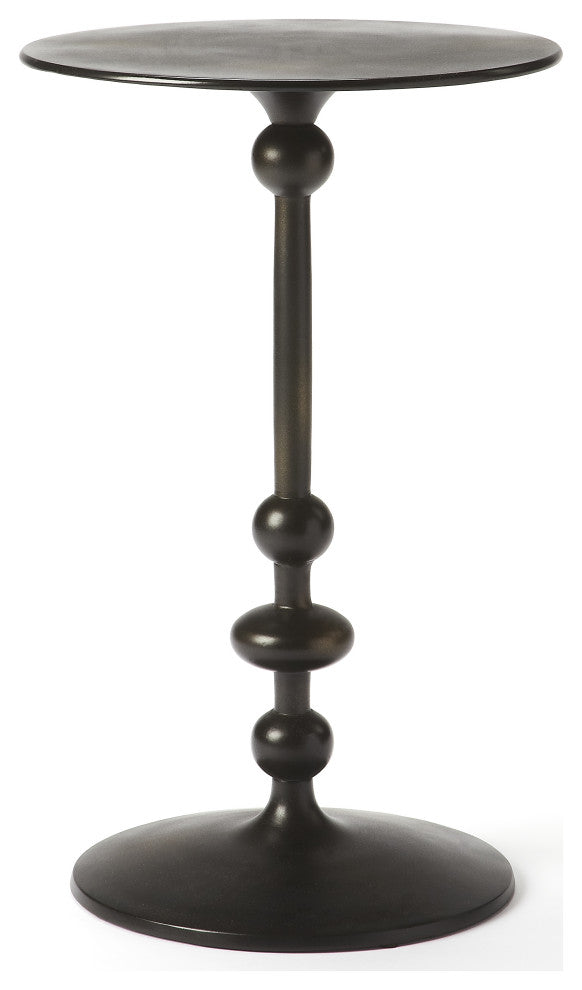 Butler Zora Black Iron Pedestal End Table