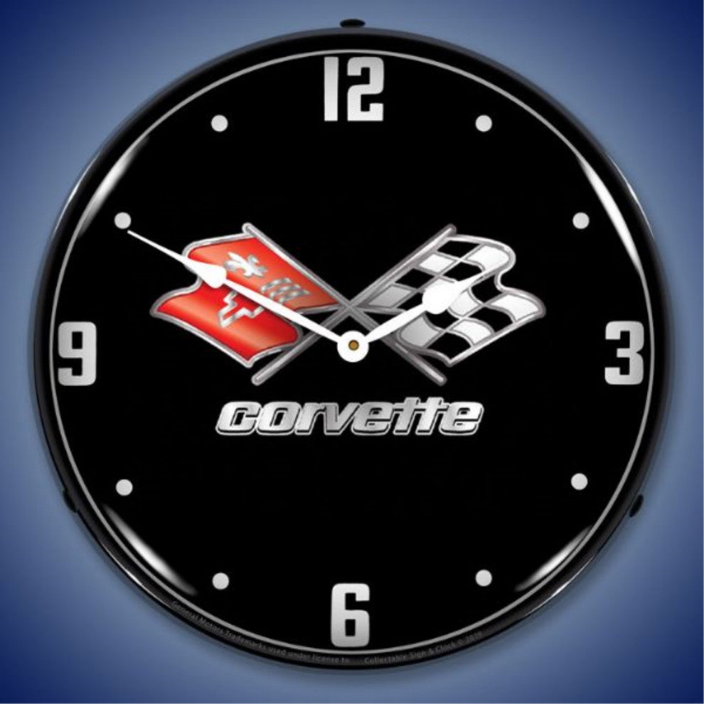 GM19091017 C3 Corvette Black Tie Clock