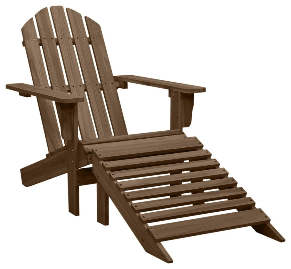 vidaXL Patio Chair Outdoor Chair Dining Chair Wooden Solid Fir Wood Brown