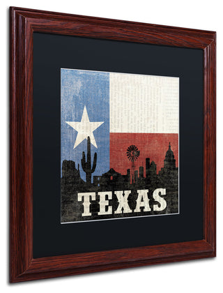 'Texas' Matted Framed Canvas Art by Moira Hershey