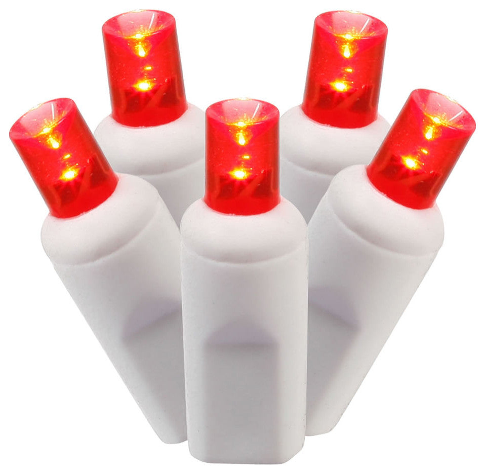 Vickerman X4W6103 100 Red Wide Angle Led Single Mold Light Strand
