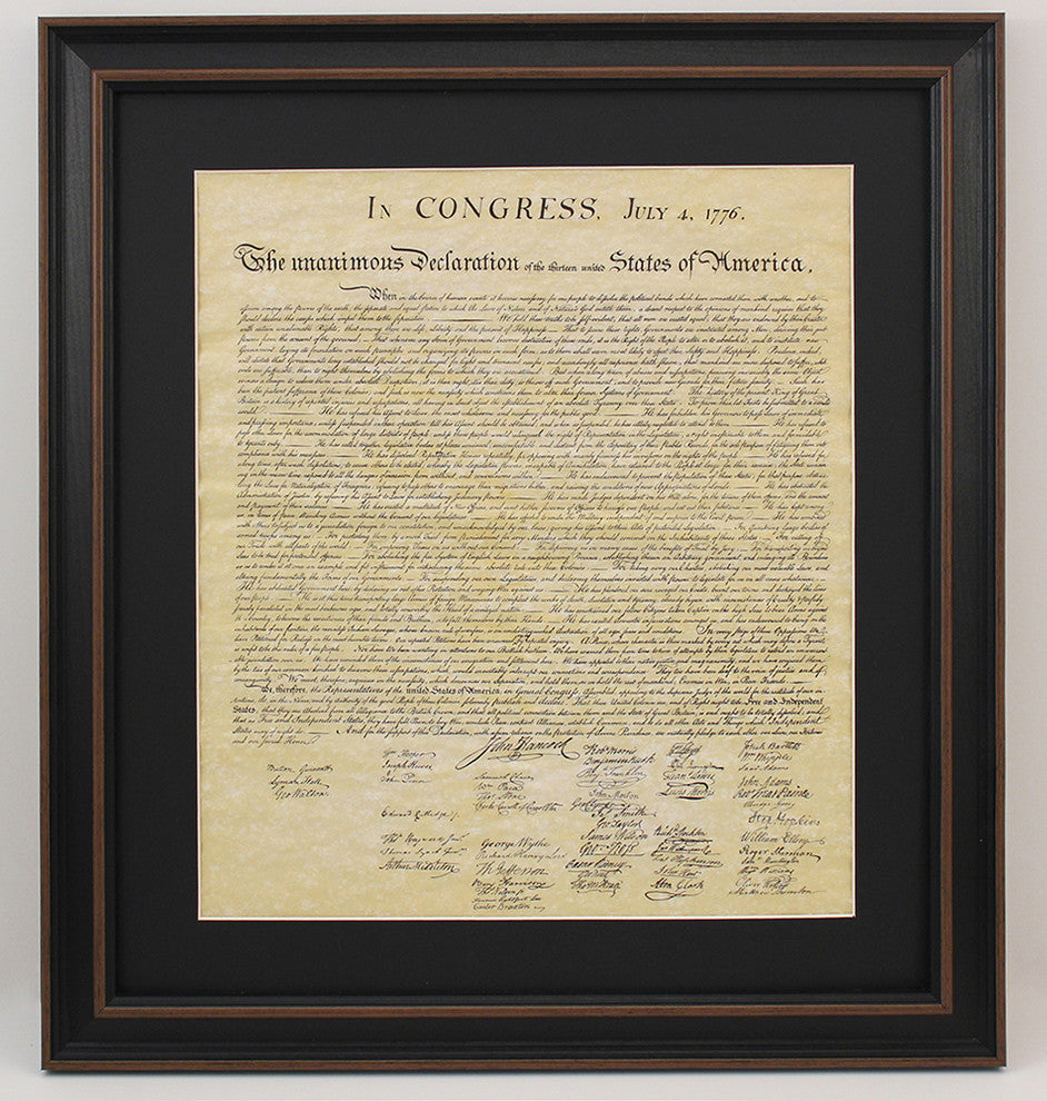 Framed and Matted Constitution and Declaration of Independence, Set of 2