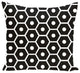 Geometric Decorative Geometric Print Pillow, Black, 18"x18"