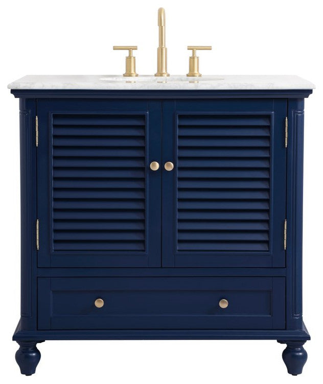 Otis 36" Single Bathroom Vanity, Blue