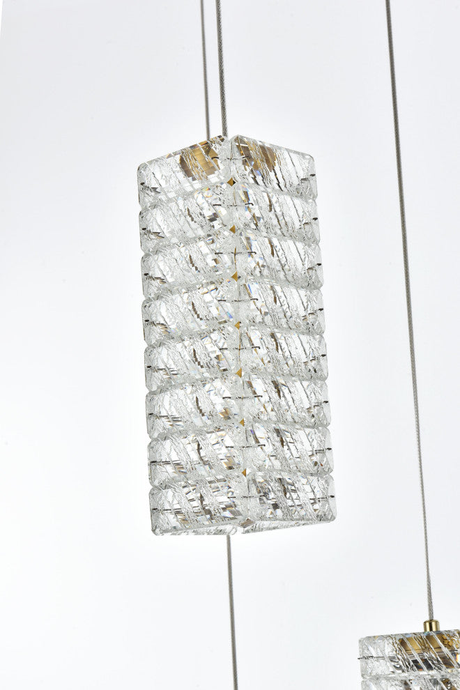 Home Living 20" LED Pendant, Satin Gold