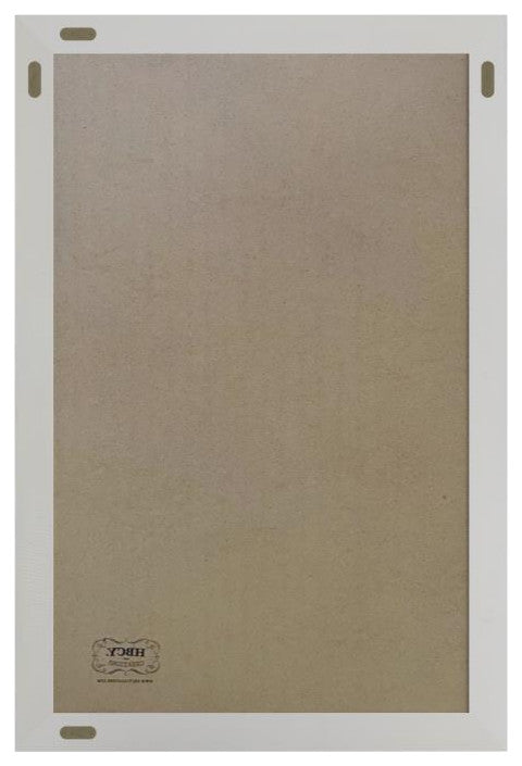 Canterbury Wall Mount Magnetic Chalkboard Sign Set, Solid White, 24" X 36"