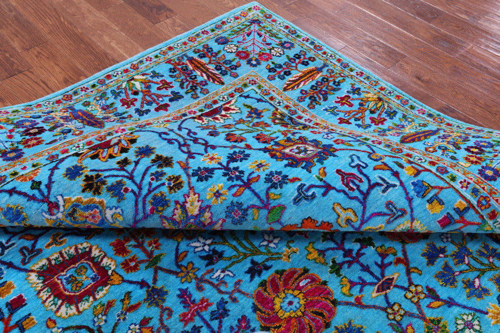 Persian Handmade Wool & Silk Rug 8' 0" X 9' 11" - Q15776