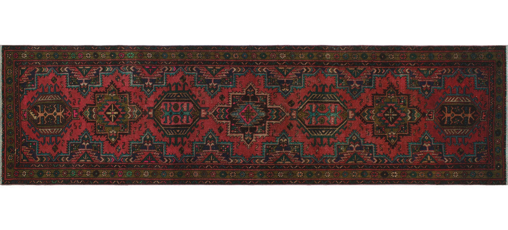 Semi Antique Farrin Rose Runner, 3'6x12'2