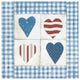 "Americana Hearts II" Digital Paper Print by David Carter Brown, 38"x38"
