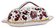 Orvieto Red Rooster, Butter Dish With Cover
