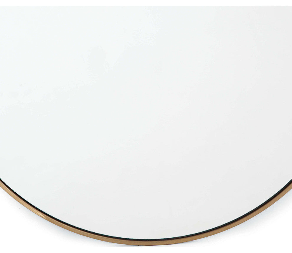 Hanging Circular Mirror, Brass