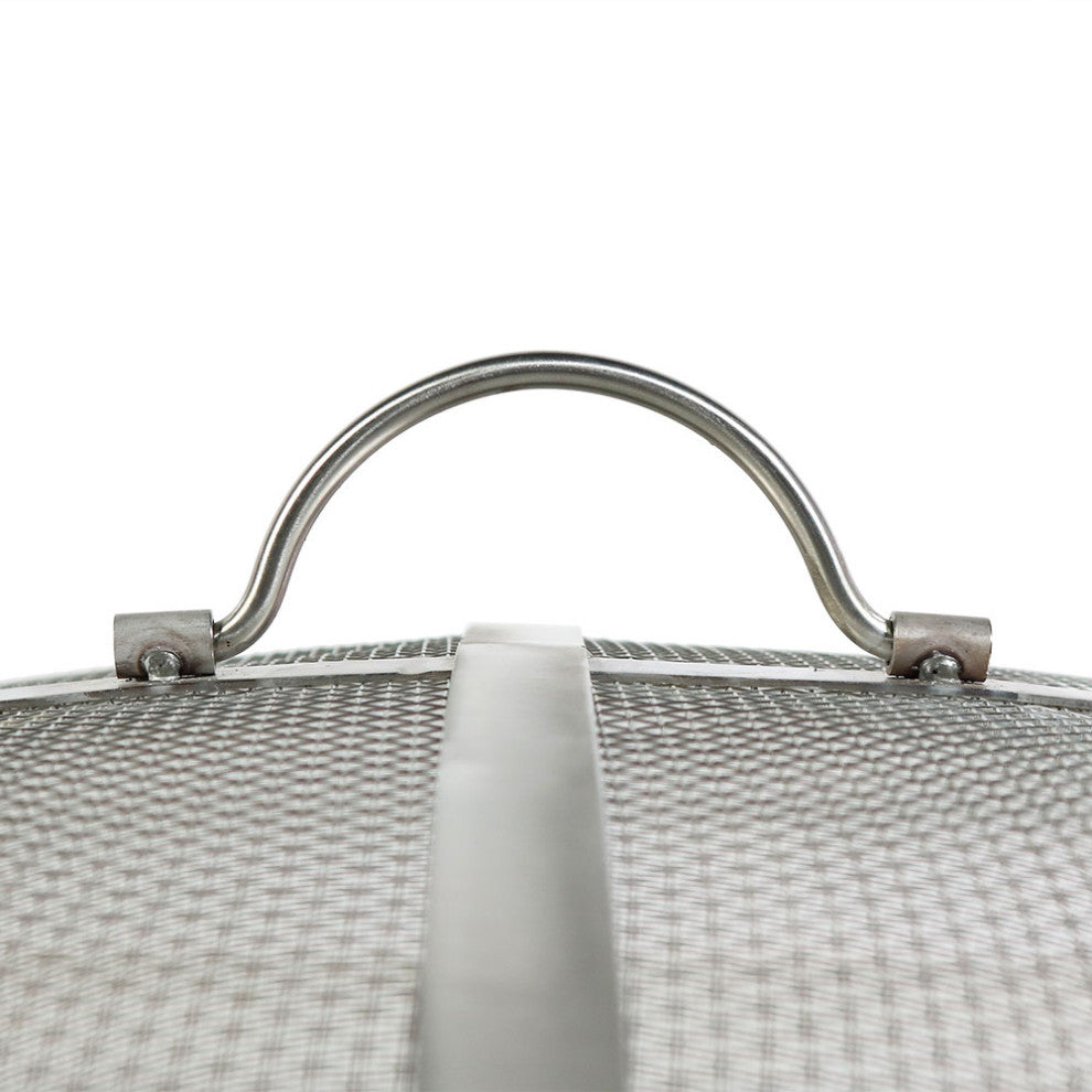Sunnydaze 24" Durable Stainless Steel Fire Pit Spark Screen, Rust Resistant