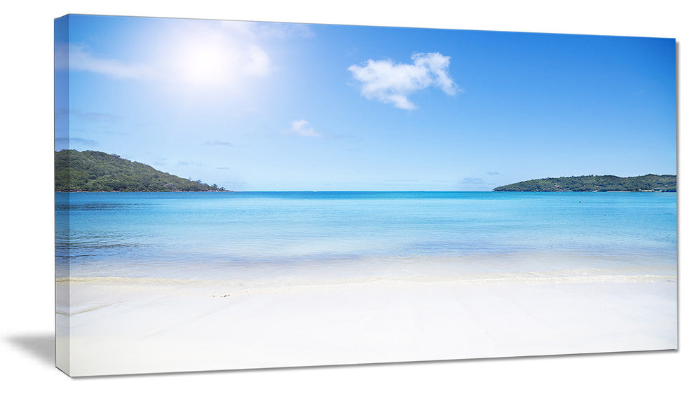 "Calm Beach of Azure Indian Ocean" Seascape Wall Art, 40"x20"