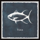 "Tuna in Blue" Framed Painting Print, 18x18