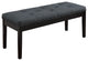 49" X 19" X 20" Gray Linen And Walnut Bench
