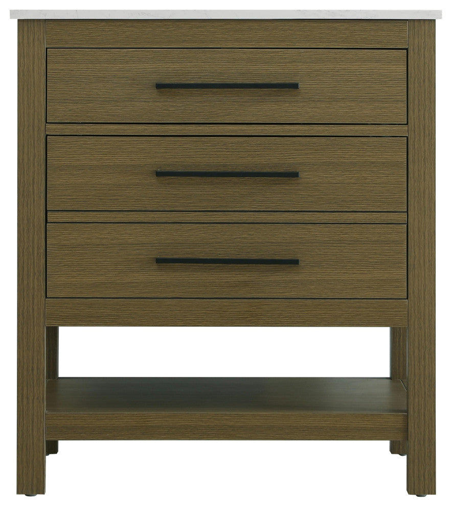 Home Living 30" Single Bathroom Vanity, Chestnut Brown