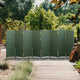 4 ft. Short Woven Fiber Outdoor All Weather Room Divider 8 Panel Green
